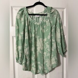 Lauren Conrad green linen top